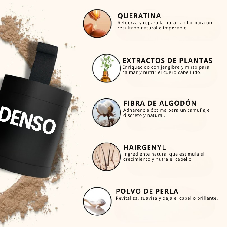 Denso - Polvo Densificador Para Cabello